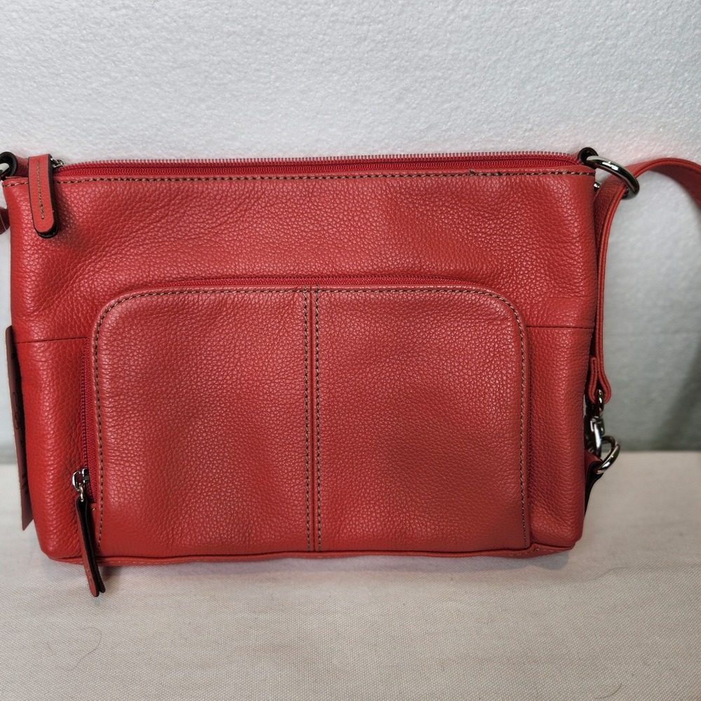 Tignanello Heritage Orange Leather Crossbody Bag RFID NEW WITH TAGS - Picture 3 of 13